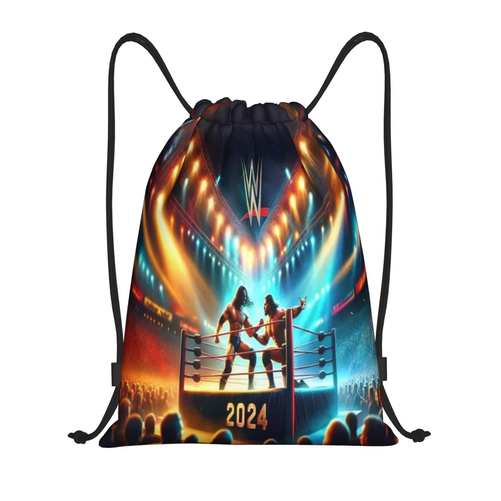 Wwe Drawstring Bag Sports Fitness Bag Waterproof Rope Bag For Training Traveling Hiking Gym Sackpack String Bag For Women Men Small